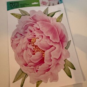 20 Piece Adhesive Wall Paper Decals Floral Pink Large Flower Stickers - 2 Design